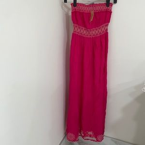 American Rag- Dana Point Inj- strapless pink dress : size M